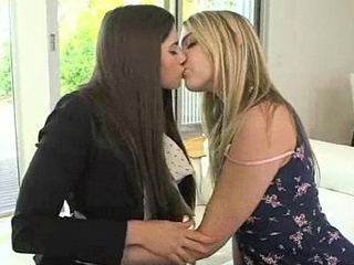 Teen Lesbians Kiss With an increment of Lick Pussy On Camera clip-17