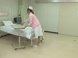Hot Japanese Nurse gets banged at sanitarium bed by a blistering patient!