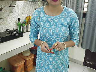 Indian Bengali Milf stepmom teaching will not hear of stepson how to sex with girlfriend!! In kitchen With ostensible dirty audio