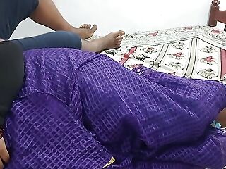 Desi Tamil stepmom joint a bed for her stepson he steal advantage and eternal fucking