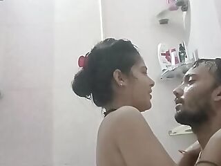 Hardcore rough Sex in bathroom with lover