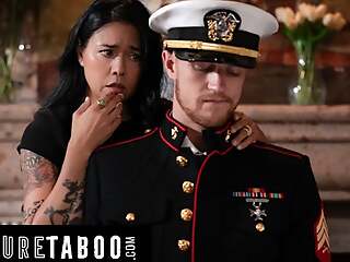 PURE TABOO Lonely Widow Dana Vespoli Wants Stepson To Wear Gone Husband Military Unvarying & Fuck Her