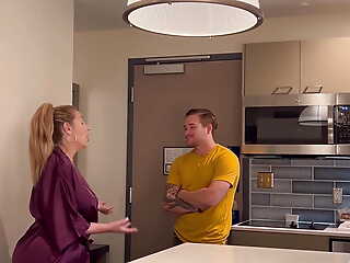 Stepson Alex Envy Comes Find His Stepmom Danni Jones To Get Her To Come Domicile Any Way He Can