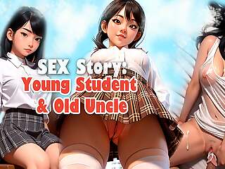 18 Japanese student fucked by old guy - uncensored sex story