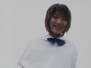 Akane Yoshizawa on touching uniform gives blowjob
