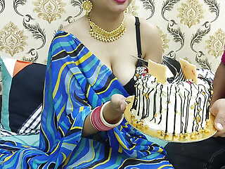 Desi saara Bhabhi Fucked By Devar On Birthday With Hindi dirty Oration