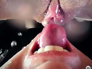 Splash all Over my Face.POV Closeup Wipe the floor with Creamy PUSSY