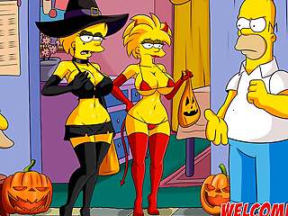 Halloween night encircling sex - The Simptoons