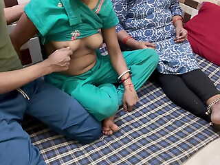 Do bhabhi ko ek mein chuchi dhawai full enjoyment