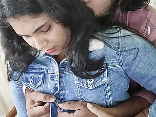 Skirt and shirt romance by Vaishnavy and Sharun Raj, Shirt open and bra undertaking with boobs press fuck, Mallu couple hot fuck love