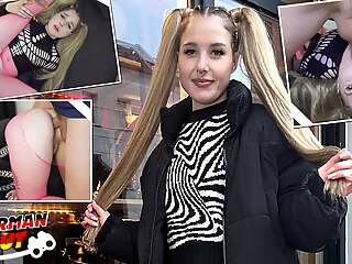 GERMAN SCOUT - Beamy Gumshoe Anal Sex Lob for Pigtails Teen Crystal Uninspiring in Berlin