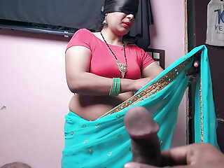 Stepmother Undress vanguard be required of son and She gives Footjob and handsome Cum in mouth in HINDI VOICE.