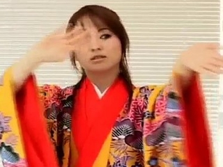 Miina is undressed be beneficial to kimono and well fucked
