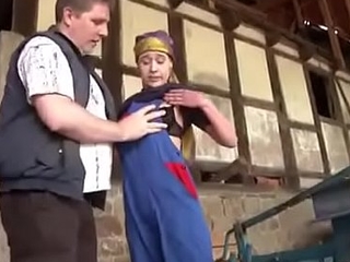 Dad Caught German Step-daughter together with Fuck say no to Open-air