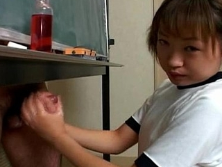 Japanese cutie itsuki wakana wanks a hard penis uncensored